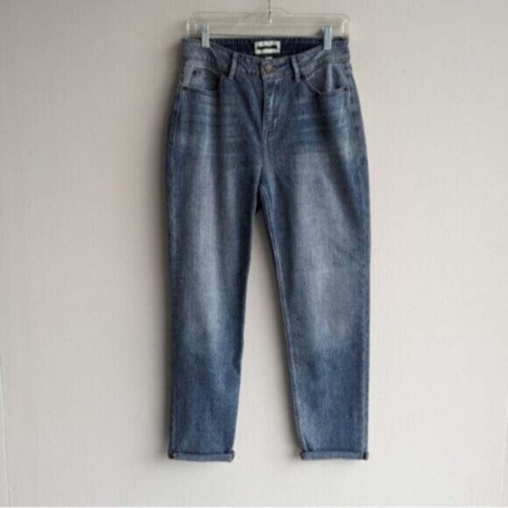 Roots straight leg high rise jeans